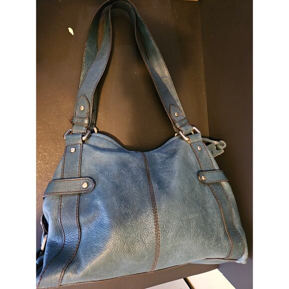 Fossil Vintage Green Leather Pocketbook Purse EUC - Picture 2 of 11